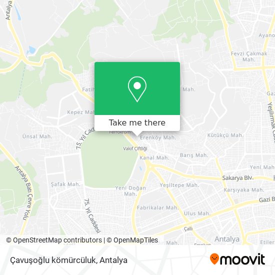 Çavuşoğlu kömürcüluk map