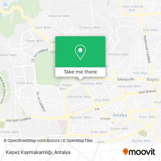 Kepez Kaymakamlığı map