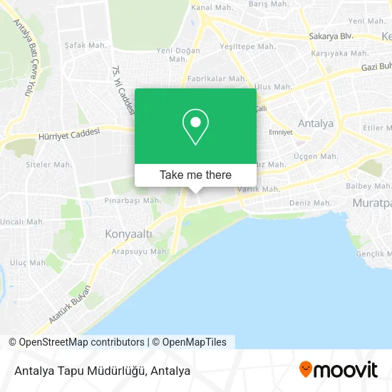 Antalya Tapu Müdürlüğü map