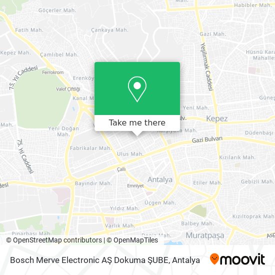 Bosch Merve Electronic AŞ Dokuma ŞUBE map