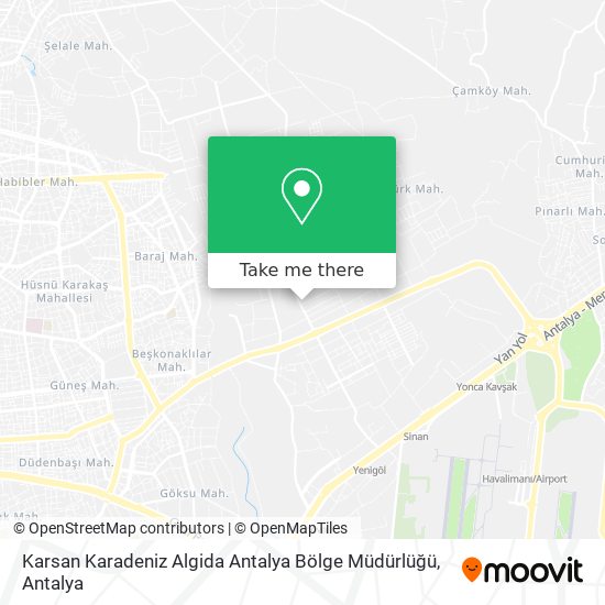 Karsan Karadeniz Algida Antalya Bölge Müdürlüğü map