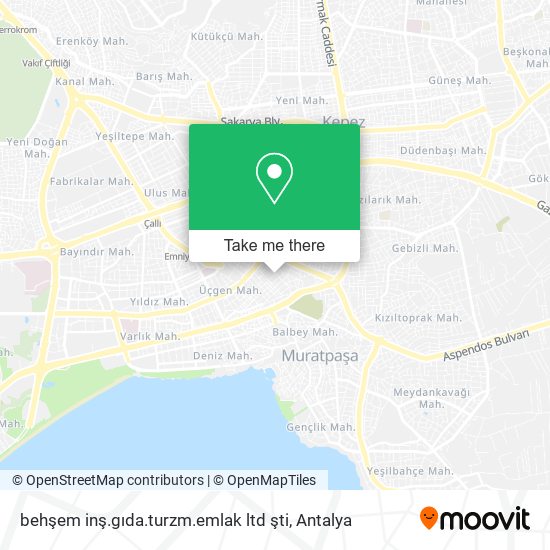 behşem inş.gıda.turzm.emlak ltd şti map