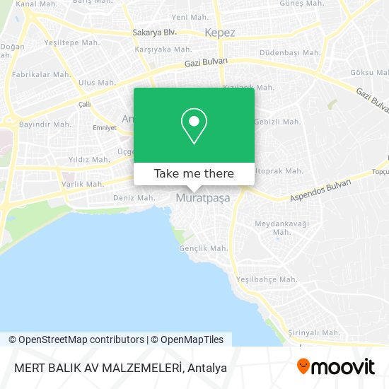 MERT BALIK AV MALZEMELERİ map