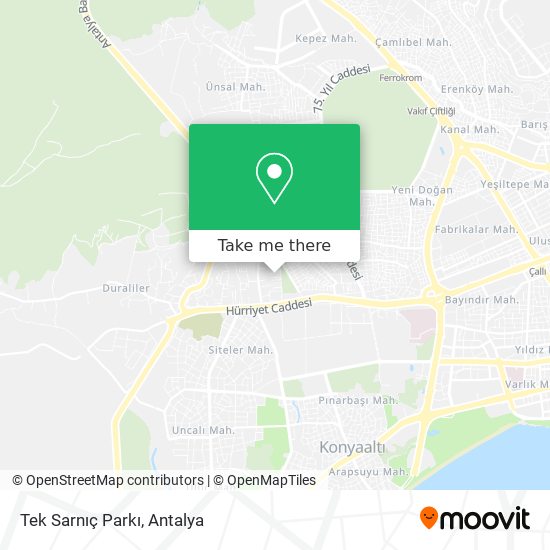 Tek Sarnıç Parkı map