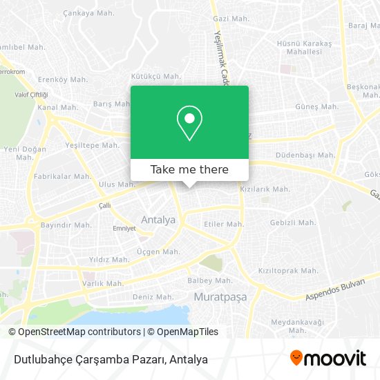 Dutlubahçe Çarşamba Pazarı map