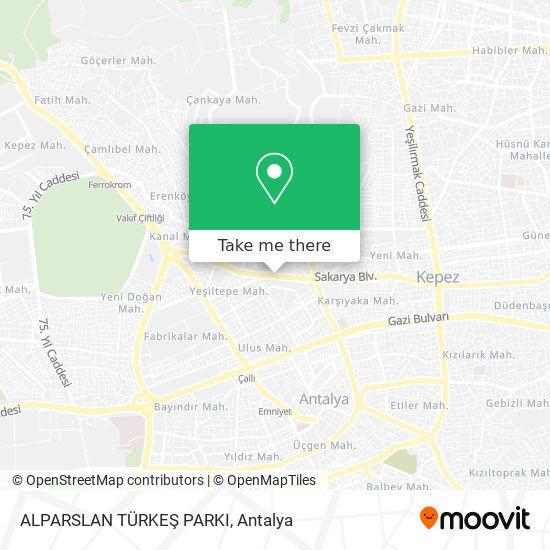 ALPARSLAN TÜRKEŞ PARKI map