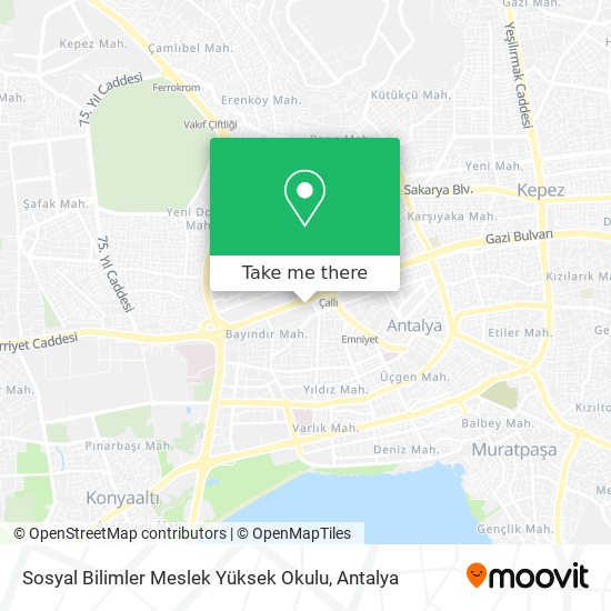 Sosyal Bilimler Meslek Yüksek Okulu map