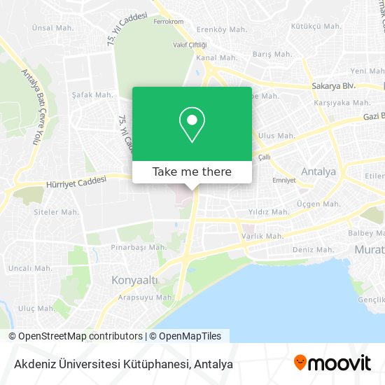 Akdeniz Üniversitesi Kütüphanesi map
