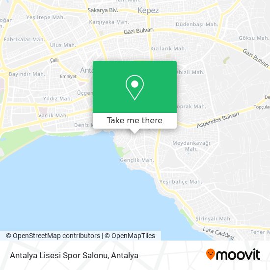 Antalya Lisesi Spor Salonu map