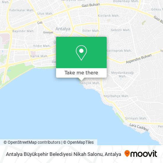 Antalya Büyükşehir Belediyesi Nikah Salonu map