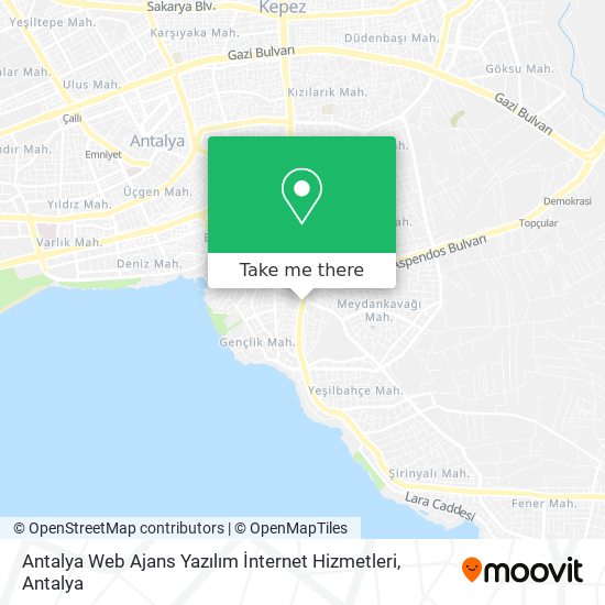 Antalya Web Ajans Yazılım İnternet Hizmetleri map