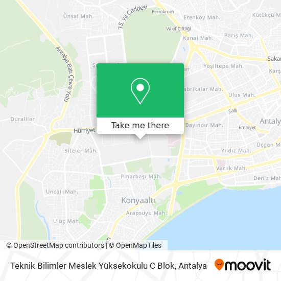 Teknik Bilimler Meslek Yüksekokulu C Blok map