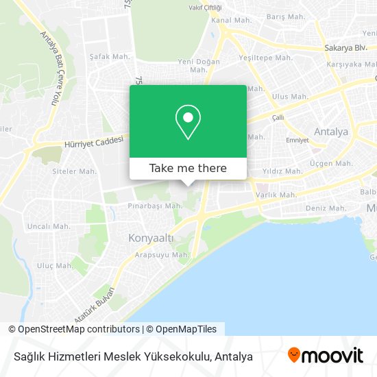 Sağlık Hizmetleri Meslek Yüksekokulu map