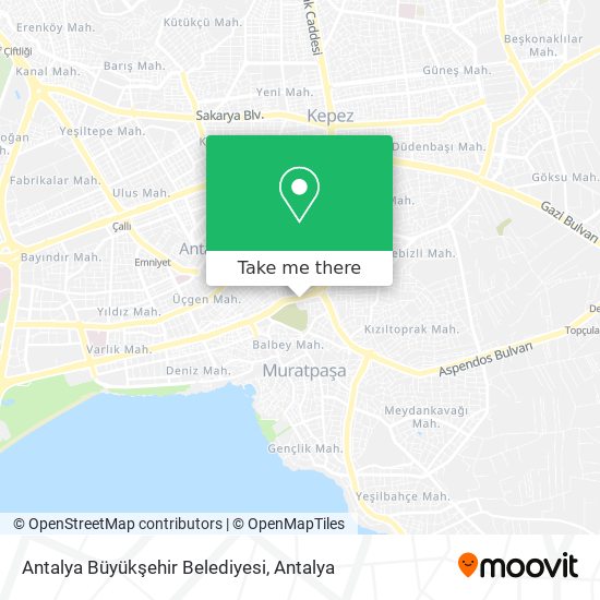 Antalya Büyükşehir Belediyesi map