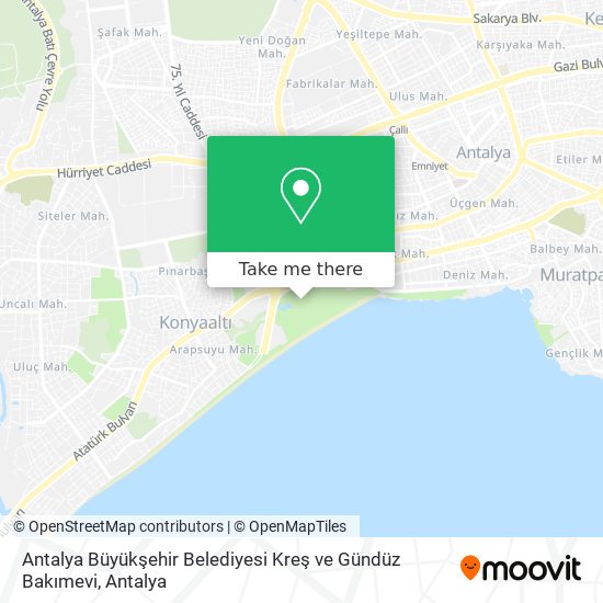 Antalya Büyükşehir Belediyesi Kreş ve Gündüz Bakımevi map