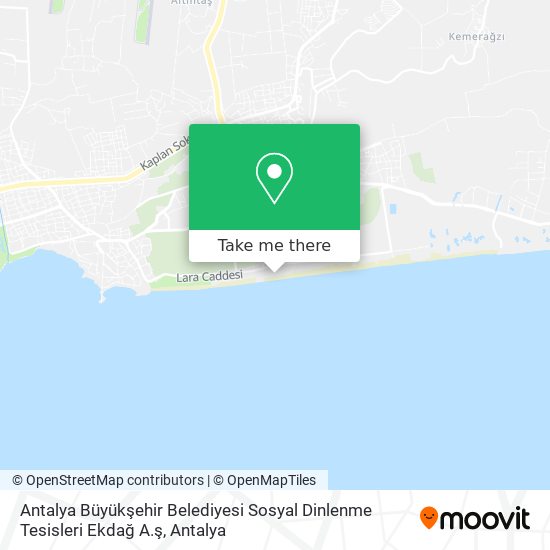 Antalya Büyükşehir Belediyesi Sosyal Dinlenme Tesisleri Ekdağ A.ş map