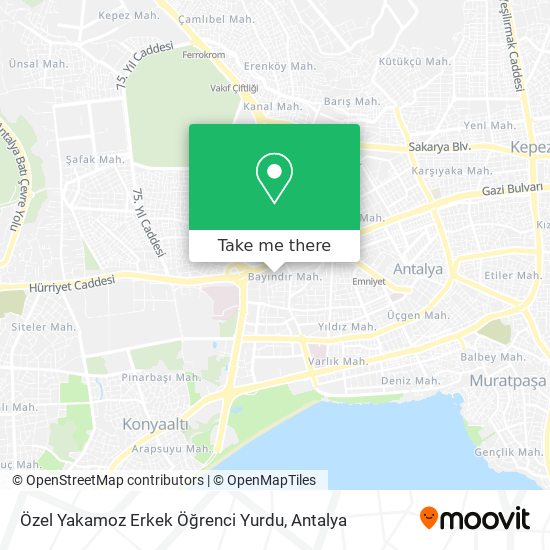 Özel Yakamoz Erkek Öğrenci Yurdu map