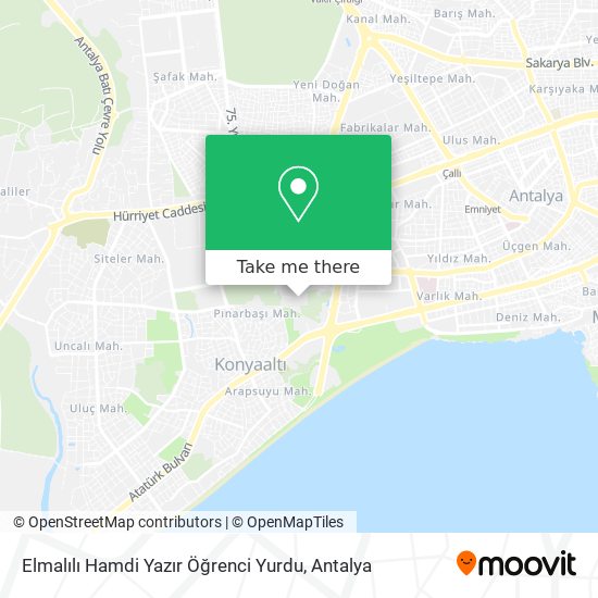 Elmalılı Hamdi Yazır Öğrenci Yurdu map