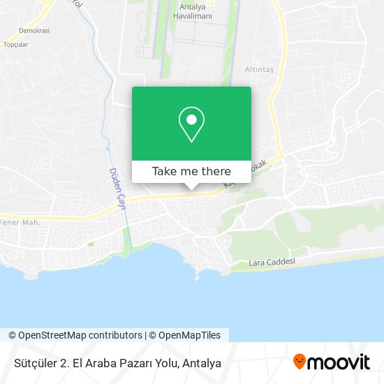 Sütçüler 2. El Araba Pazarı Yolu map