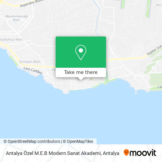 Antalya Özel M.E.B Modern Sanat Akademi map