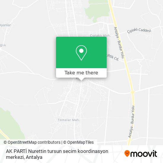 AK PARTİ Nurettin tursun secim koordinasyon merkezi map