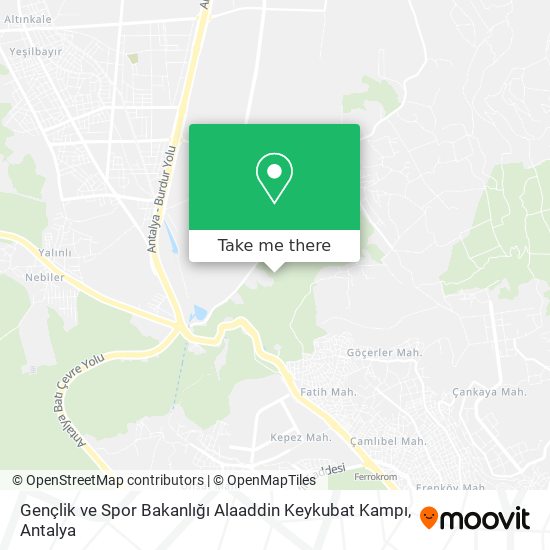 Gençlik ve Spor Bakanlığı Alaaddin Keykubat Kampı map