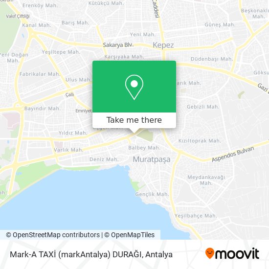 Mark-A TAXİ (markAntalya) DURAĞI map