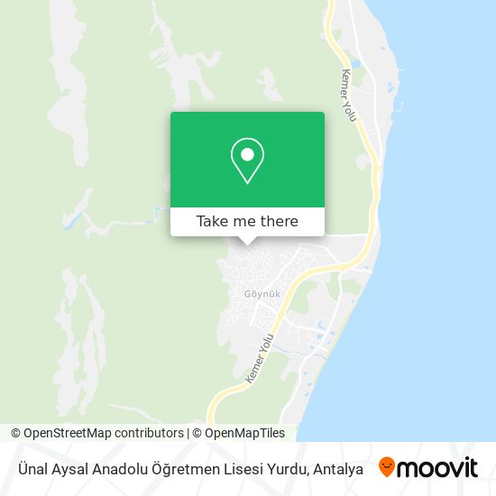 Ünal Aysal Anadolu Öğretmen Lisesi Yurdu map