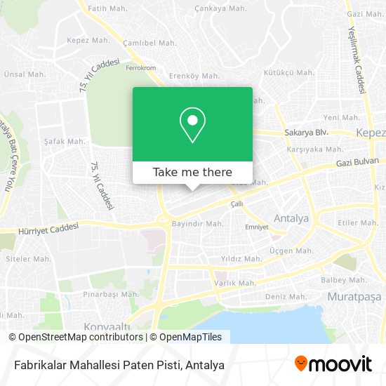 Fabrikalar Mahallesi Paten Pisti map