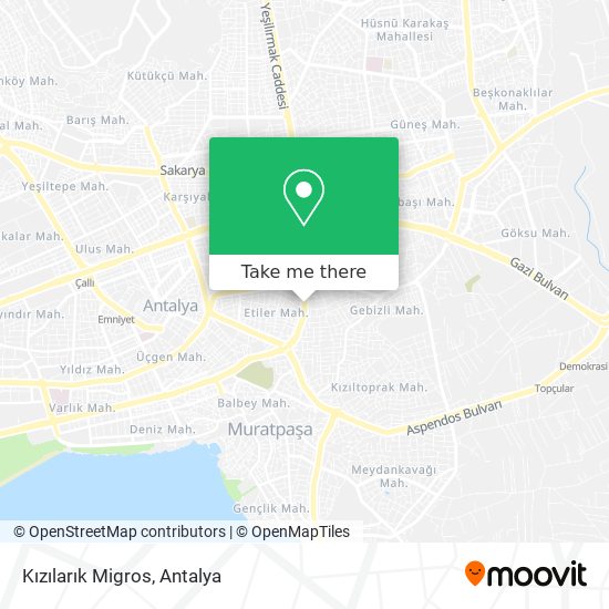 Kızılarık Migros map