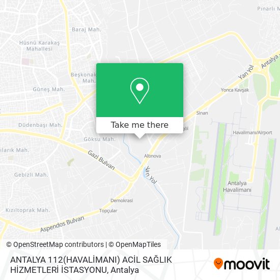 ANTALYA 112(HAVALİMANI) ACİL SAĞLIK HİZMETLERİ İSTASYONU map