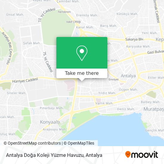 Antalya Doğa Koleji Yüzme Havuzu map