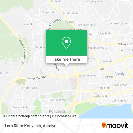 Lara Ritim Konyaaltı map