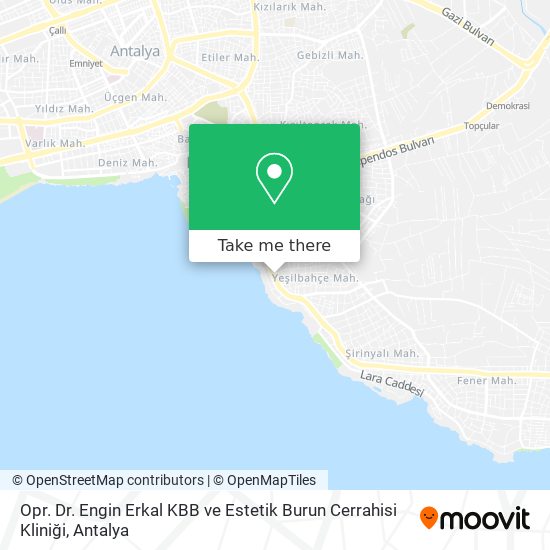 Opr. Dr. Engin Erkal KBB ve Estetik Burun Cerrahisi Kliniği map