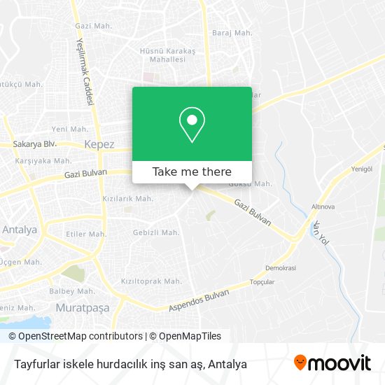Tayfurlar iskele hurdacılık inş san aş map