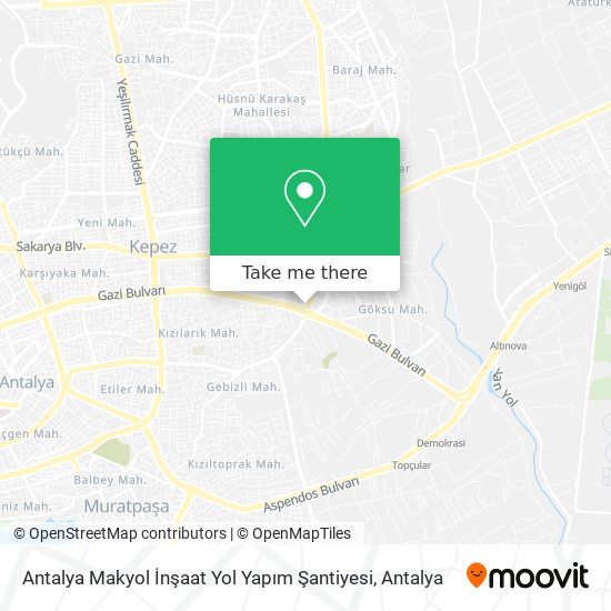 Antalya Makyol İnşaat Yol Yapım Şantiyesi map