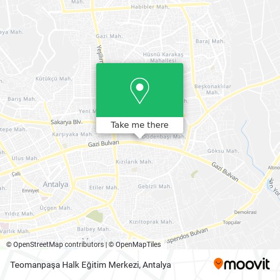 Teomanpaşa Halk Eğitim Merkezi map