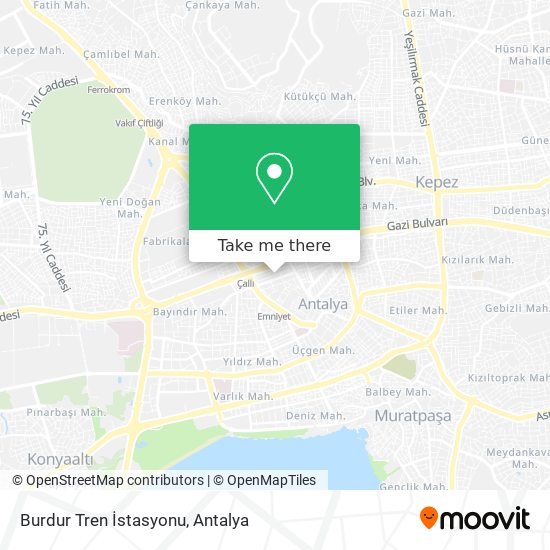 Burdur Tren İstasyonu map