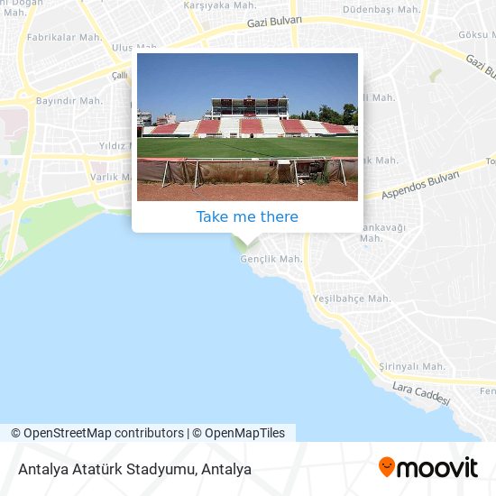 Antalya Atatürk Stadyumu map
