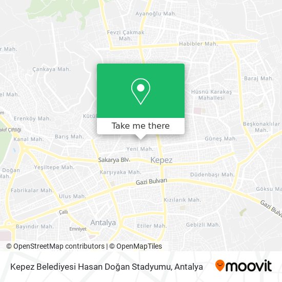 Kepez Belediyesi Hasan Doğan Stadyumu map
