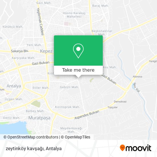 zeytinköy kavşağı map