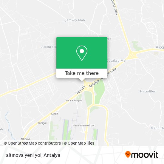 altınova yeni yol map