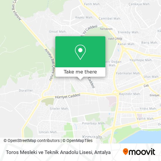 Toros Mesleki ve Teknik Anadolu Lisesi map