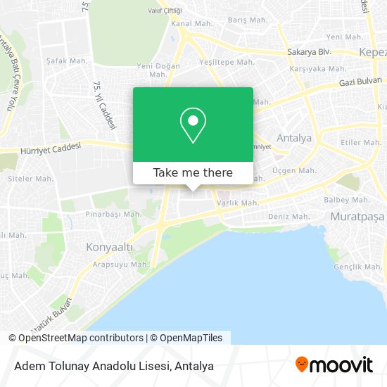 Adem Tolunay Anadolu Lisesi map