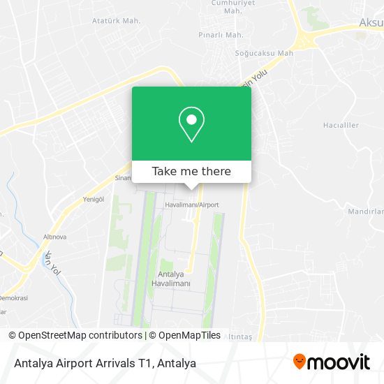 Antalya Airport Arrivals T1 map