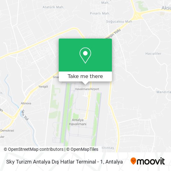 Sky Turizm Antalya Dış Hatlar Terminal - 1 map