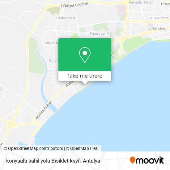 konyaaltı sahil yolu Bisiklet keyfi map