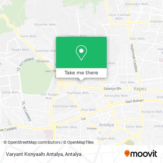 Varyant Konyaaltı Antalya map