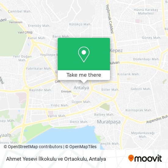 Ahmet Yesevi İlkokulu ve Ortaokulu map