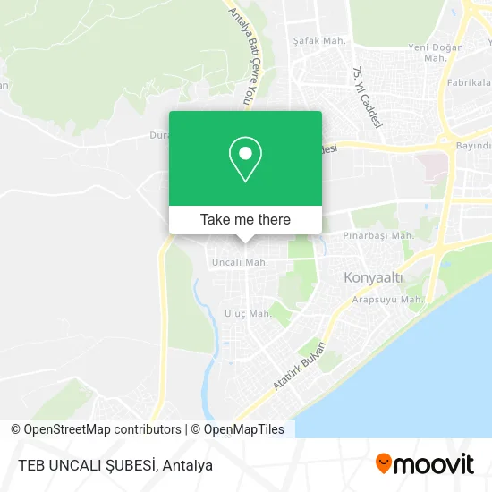TEB UNCALI ŞUBESİ map